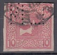 ÖSTERREICH  159 Gestempelt, Mit Perfin "LN", Firmenlochung, Merkurkopf, 1908/10 - Usados