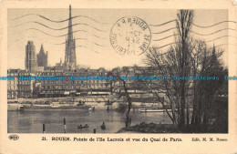 R138853 Rouen. Pointe De LIle Lacroix Et Vue Du Quai De Paris. M. M. Rouen. E. L - Monde