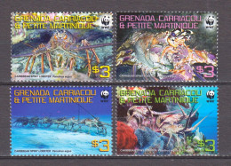 Grenada Grenadines 2009 Mi 4500-4503 MNH WWF - CARIBBEAN SPINY LOBSTER - Nuevos