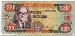 JAMAICA,20 DOLLARS,1999,P.72h.aFINE - Giamaica