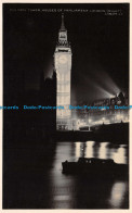 R138472 Big Ben Tower. Houses Of Parliament. London. Night. Valentines. RP - Other & Unclassified