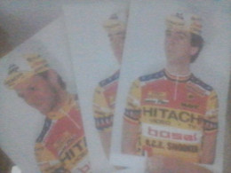 CYCLISME 1988 - WIELRENNEN- CICLISMO : 3 CARTES HITACHI AVEC SERGEANT- MATTHYS-HAEX - Cycling