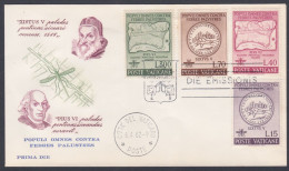 Vatican City 1962 Private FDC Pope Sixtus V, Pius VI, Swamp Fever, Mosquito, Disease, Christianity, First Day Cover - Cartas & Documentos