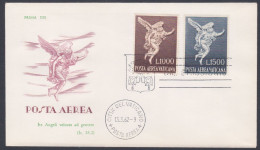 Vatican City 1962 Private FDC Airmail, Angel, Statue, Christian, Christianity, Catholic Church, First Day Cover - Covers & Documents