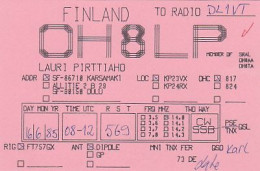 AK 213526 QSL - Finland - Karsamaki - Radio Amatoriale