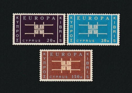 Cyprus 1961 Europa CEPT (**)  Mi 225-27- €2,-; Y&T 189-91 - 1963