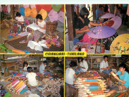 Thaïlande - Chiang Mai - Multivues - The Process Of Making Umbrella - Artisanat - Fabrication D'ombrelles - CPM - Carte  - Thaïland