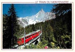 Trains - Le Train Du Montenvers - Massif Du Mont Blanc - Les Drus - Carte Neuve - CPM - Voir Scans Recto-Verso - Trains