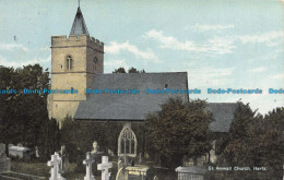 R138945 Gt. Amwell Church. Herts. Fine Art Post Cards. Christian Novels Publishi - Mundo