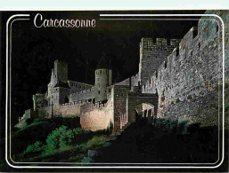 11 - Carcassonne - La Cité Médiévale - Vue Nocturne Des Fortifications De La Porte D'Aude - Vue De Nuit - Carte Neuve -  - Carcassonne