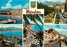 06 - Menton - Multivues - Blasons - Automobiles - CPM - Carte Neuve - Voir Scans Recto-Verso - Menton