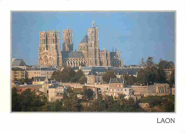 02 - Laon - La Cathédrale Vue Du Plateau Saint Vincent - CPM - Voir Scans Recto-Verso  - Laon