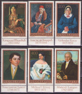 Yugoslavia 1971 - Art, Portraits - Mi 1438-1443 - MNH**VF - Ungebraucht