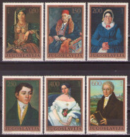 Yugoslavia 1971 - Art, Portraits - Mi 1438-1443 - MNH**VF - Nuevos