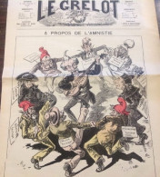 1886 Journal Satirique LE GRELOT - A PROPOS DE L'AMNISTIE - HENRI ROCHEFORT - RONDE - GUITARE - Ohne Zuordnung