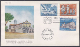 Vatican City 1961 Private FDC Basilica Of Saint Paul, Christian, Christianity, Catholic Church, First Day Cover - Cartas & Documentos