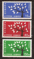 Cyprus 1962 Europa CEPT (**)  Mi 215-17 - €50,-; Y&T 207-09 - 70,- - Ungebraucht