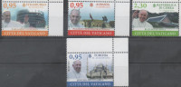 VATICAN, 2015, MNH, POPE FRANCIS' VISITS, SEOUL, BLUE HOUSE, TURKEY,MOSQUES, EUROPEAN PARLIAMENT, ALBANIA,4v - Papes