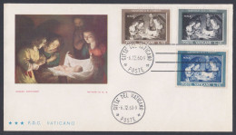 Vatican City 1960 Private FDC Nativity, Gerard Honthorst, Painting, Religious Art, Christianity, Catholic Church, Cover - Brieven En Documenten