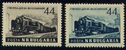 Day Of A Railman - Locomotives - Bulgaria 1954 - Set MNH** - Trains