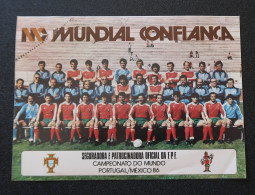 Portugal Dépliant Championat Monde Football 1986 Mexico Equipe Et Calendrier Matches Paulo Futre Soccer World Cup Flyer - Sonstige & Ohne Zuordnung