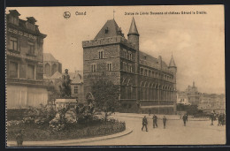 AK Gand, Chateau Gerard Le Diable, Statue Lievin Bauwens  - Autres & Non Classés