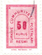 1963 - TURQUIA - SELLO DE SERVICIO - YVERT 85 - Usados
