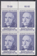 1978 , Mi 1569 ** (2) - 4er Block Postfrisch -  25. Todestag Von Leopold Kunschak - Ungebraucht