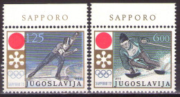 Yugoslavia 1972 - Sport, Winter Olympic Games In Saporo - Mi 1447-1448 - MNH**VF - Nuovi