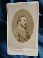 Photo CDV Aug. Kampf  Aachen  Portrait Profil Homme  (Louis Clarsen Aix La Chapelle)  Favoris  CA 1870-75 - L449 - Anciennes (Av. 1900)