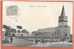 76 - ILLOIS - Place De L'église - Animée - Troupeau  Moutons - Andere & Zonder Classificatie