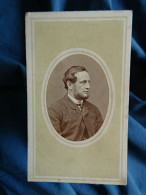 Photo CDV Aug. Kampf  Aachen  Portrait Profil Homme  (Louis Clarsen Aix La Chapelle)  Favoris  CA 1865-70 - L449 - Ancianas (antes De 1900)