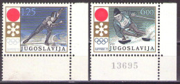 Yugoslavia 1972 - Sport, Winter Olympic Games In Saporo - Mi 1447-1448 - MNH**VF - Ungebraucht