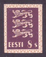 Estonia 1929, Coat Of The Arms 8s, Proof G3, Thick Paper, MNH - Estonie