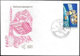Germany DDR Space FDC Cover 1978. Intercosmos Program. Weather Satellite - Europa