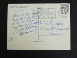 SAINT FLOUR - CANTAL - FLAMME SUR MARIANNE COCTEAU - VUE D'ENSEMBLE - Mechanical Postmarks (Advertisement)