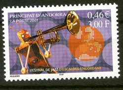 Andorre Français ; 2001,TP N°550 ,festival De Jazz,Escaldes NEUFS**,MNH - Nuevos