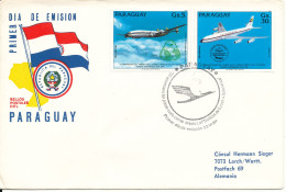 Paraguay FDC 22-6-1984 Air Planes Lufthansa With Cachet Sent To Germany - Paraguay