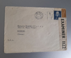 Suisse 1942 Lettre Pour Les USA Avec Censure Britannique Aux Bermudes - Briefe U. Dokumente