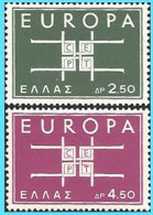 GREECE- GRECE - HELLAS 1963:  EUROPA CEPT Complet  Set MNH** - Neufs