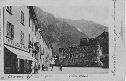 Chiavenna (Sondrio) - Piazza Castello E Caffè Della Posta - Sondrio