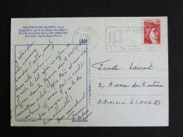 LUZECH - LOT - FLAMME SUR SABINE - GOURDON EN QUERCY CHAPELLE ET PORTE DU MAJOU / EGLISE SAINT PIERRE - Mechanical Postmarks (Advertisement)