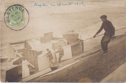 Carte Photo - Ostende ? - Tempête Du 13 Aout 1912 - Oostende