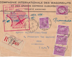 FRANCE - Devant De Lettre 1ère Liaison Aérienne De Nuit PARIS MARSEILLE Du 25/7/1939 - 1921-1960: Periodo Moderno