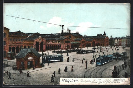 AK München, Bahnhofplatz Mit Strassenbahn  - Muenchen