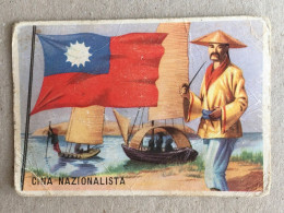 China Chine Republique Chinoise - Typical Costume Types Costumes Folklore - Collection Card 99/65 Mm Flag Drapeau Flagge - Cina