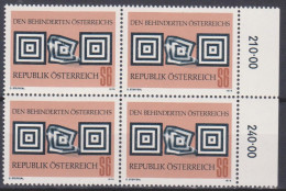 1978 , Mi 1585 ** (1) - 4er Block Postfrisch -  Weltkongreß Der Internationalen Liga Zugunsten Geistig Behinderter - Nuevos