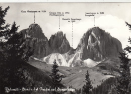 Dolomiti, Pordoistrasse Mit Sasso Lungo Ngl #G3788 - Other & Unclassified