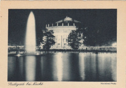 Stuttgart Bei Nacht, Opernhaus Mit Fontaine Ngl #G3654 - Andere & Zonder Classificatie