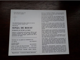 Sonja De Roust ° Zwevezele 1954 + Brugge 1994 X Luc Spriet (Fam: Vervalle - Hermie) - Obituary Notices